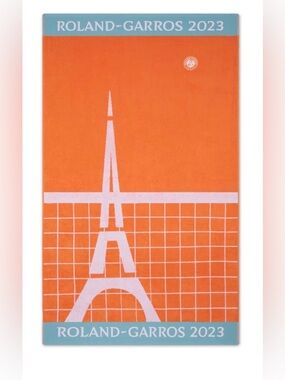 NWT 2023 Official Roland Garros Paris Eiffel Tower Tennis Towel French Open41x27